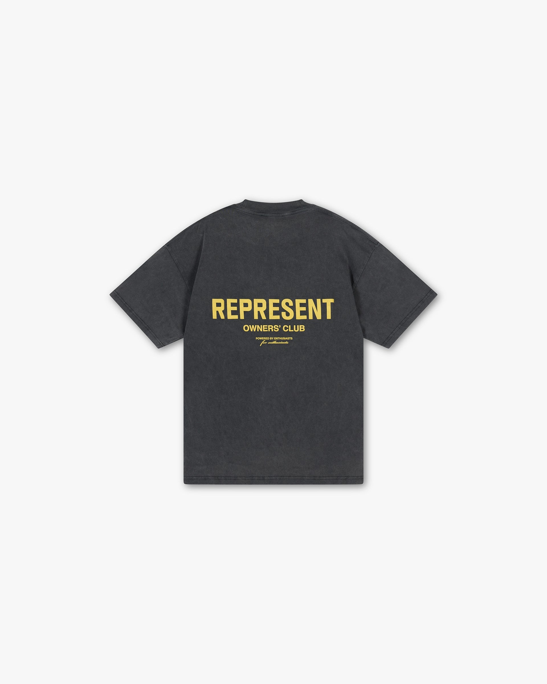 Represent Owners Club T-Shirt - Vintage Grey Yellow