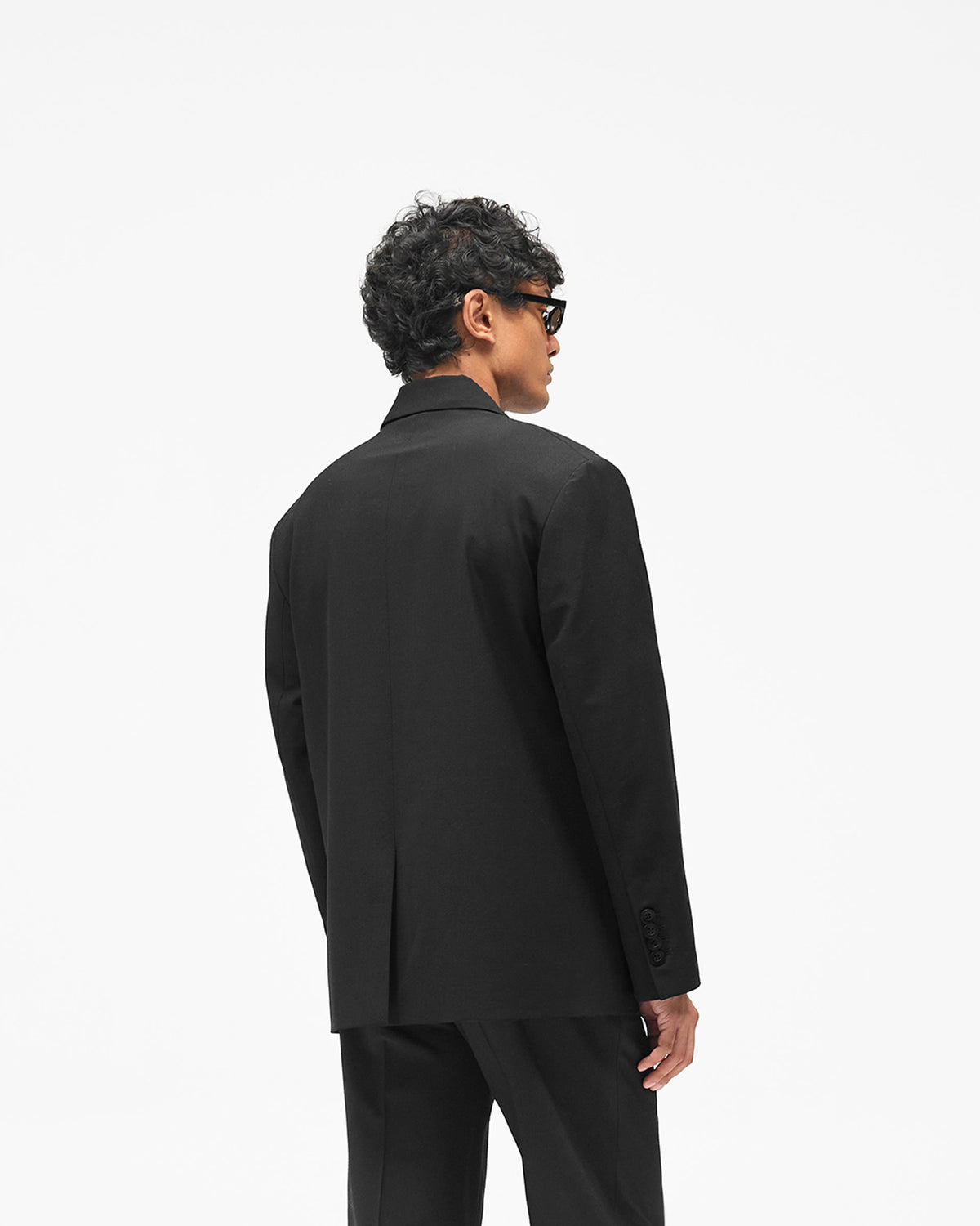Blazer - Black - Cropped Model - Back