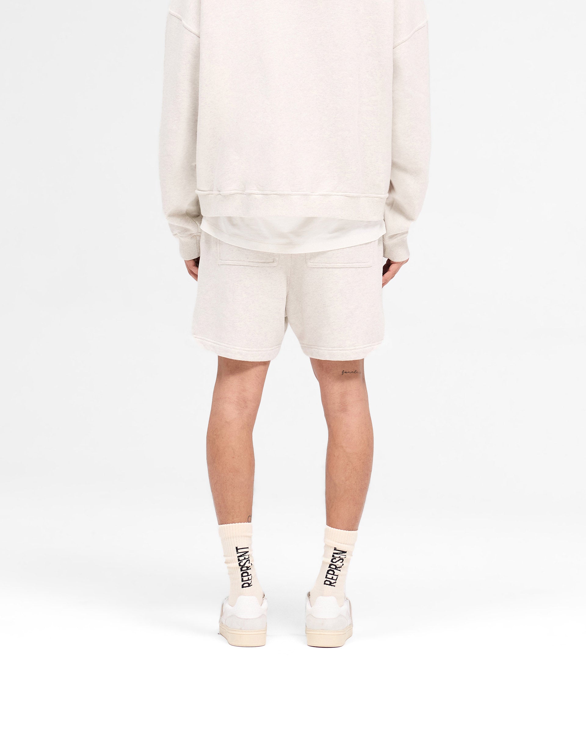 Rep Applique Shorts - Cream Marl
