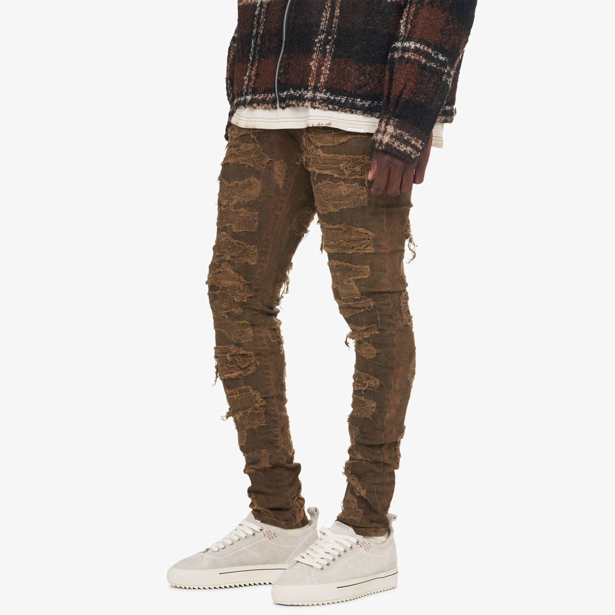 Shredded Denim - Brown