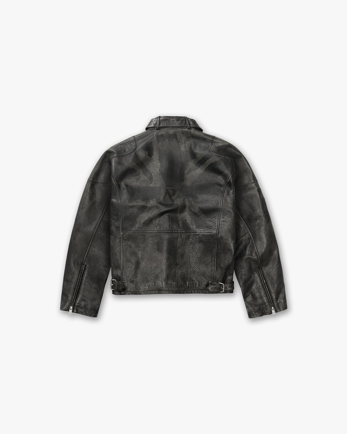 Flag Leather Bomber - Black - Packshot