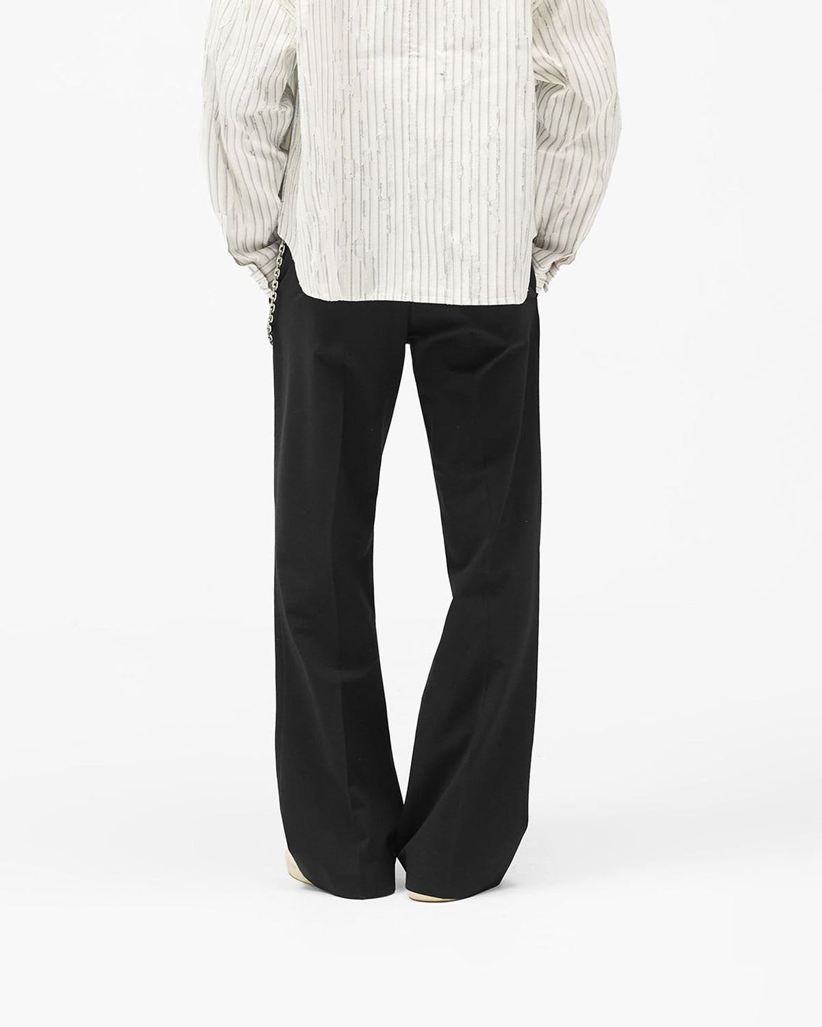 Flare Pant - Black - Cropped Model - Back
