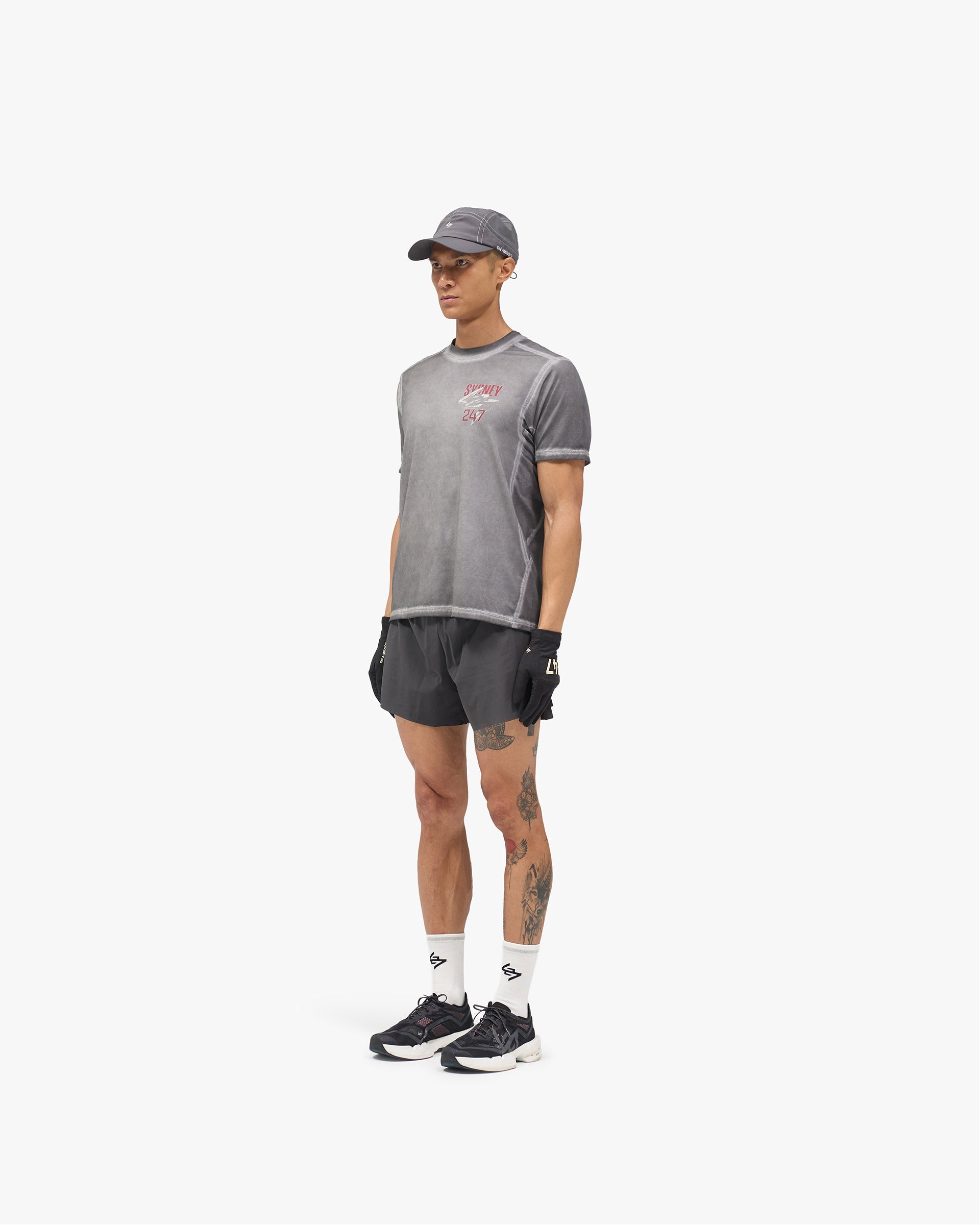 247 Race Short - Washed Grey