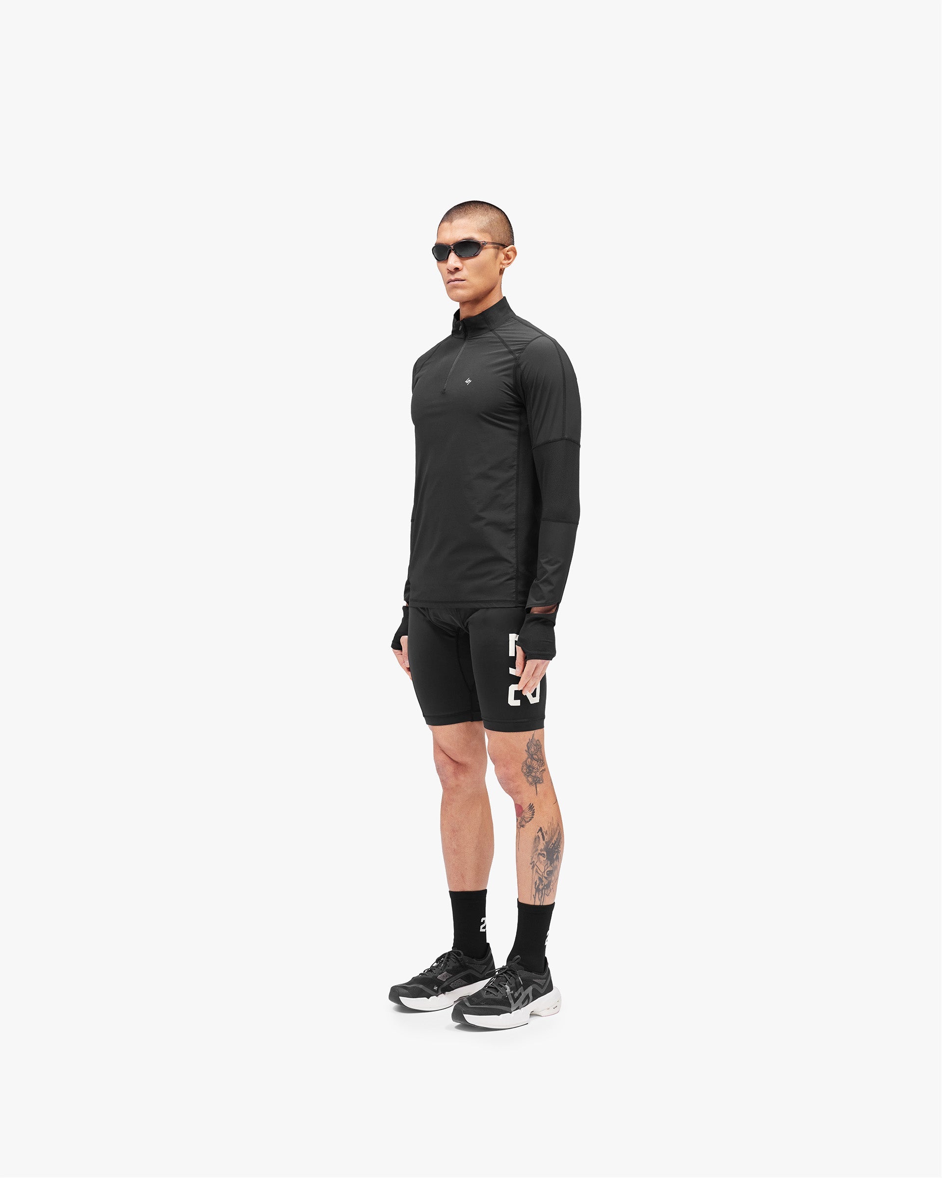 247 Run Quarter Zip - Jet Black