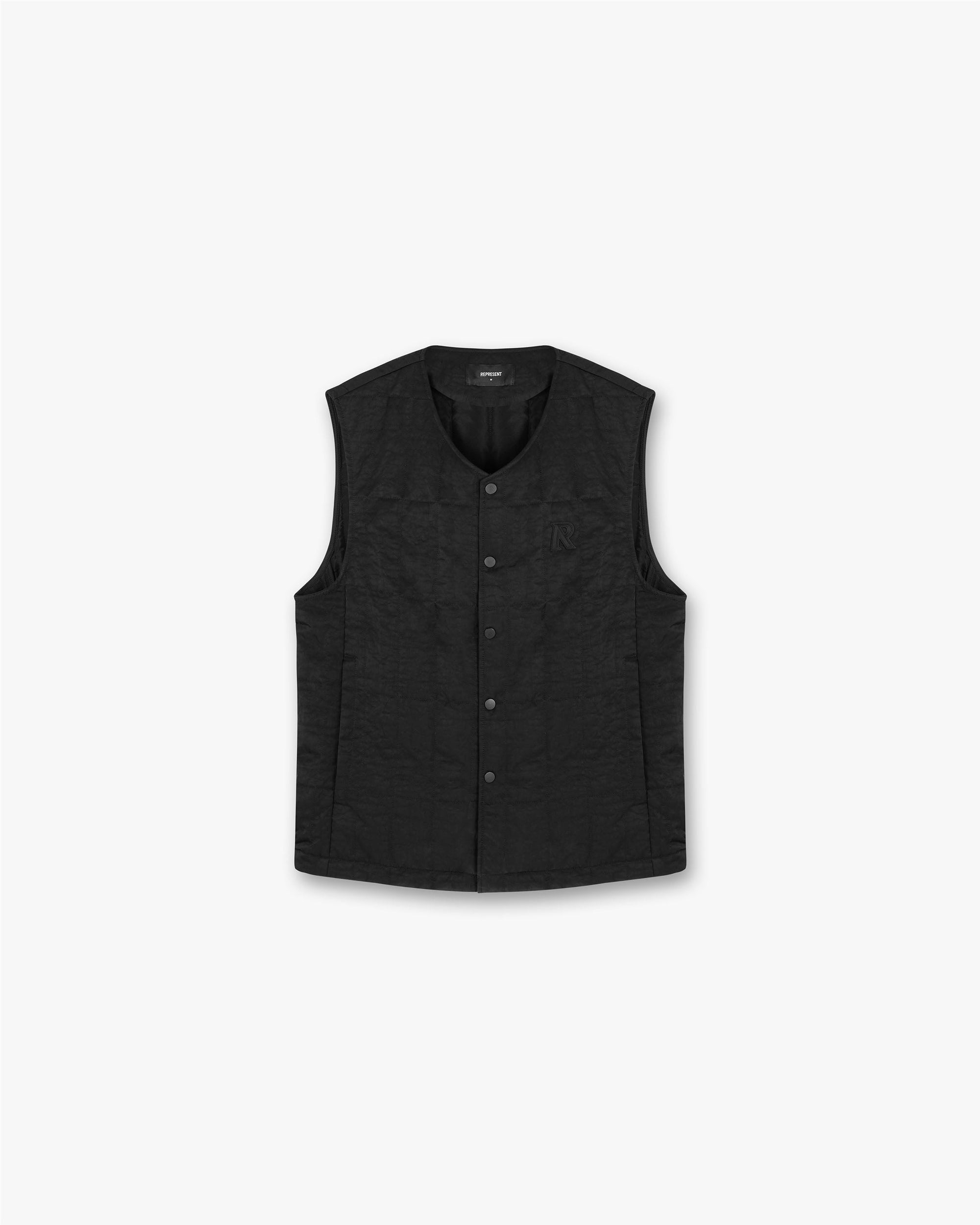 Nylon Gilet | Black Outerwear FW23 | Represent Clo