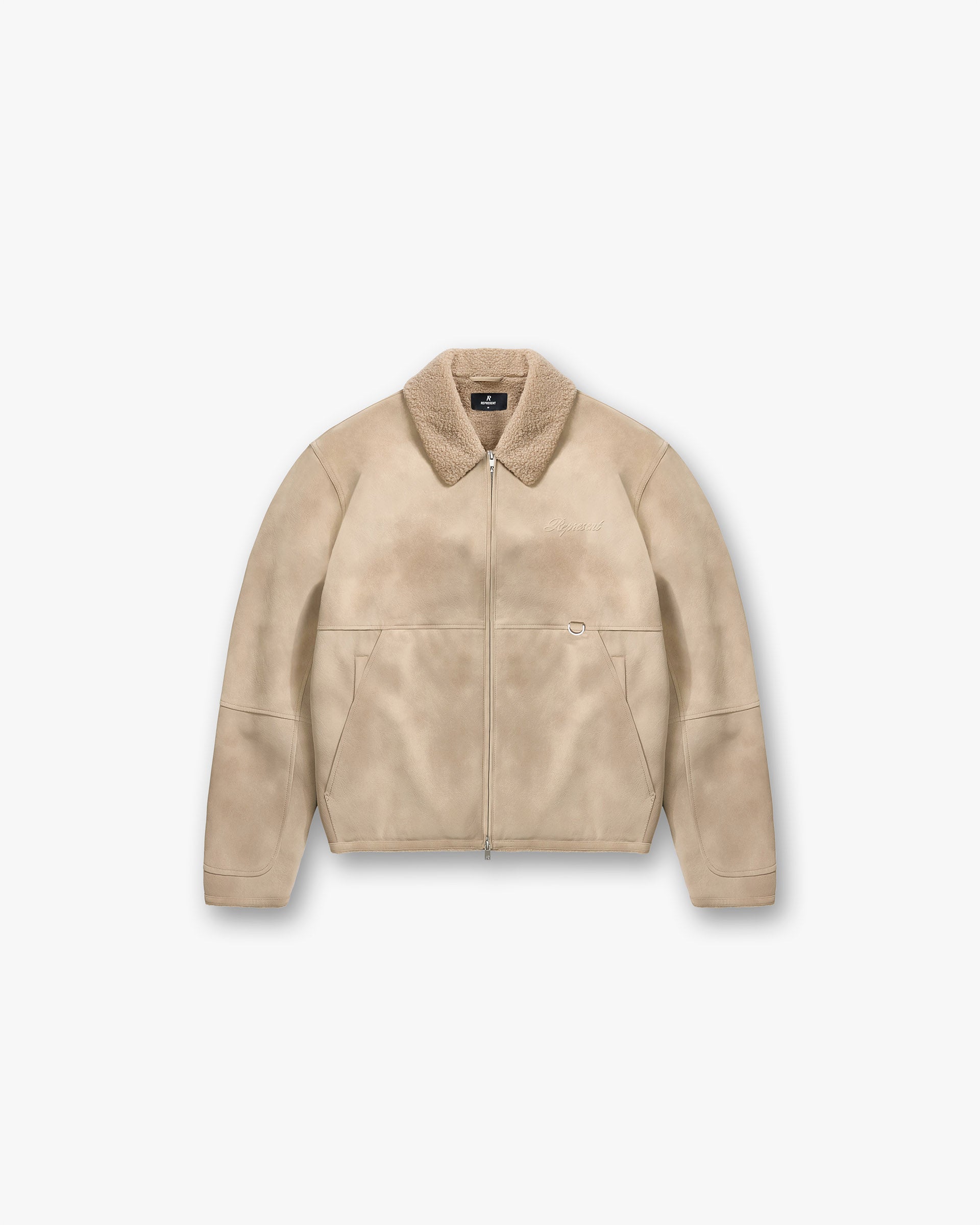 Faux Shearling Jacket - Cafe