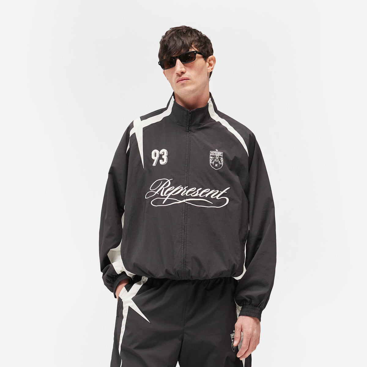 Track Star Jacket Jet Black | Champions Collection | REPRESENT