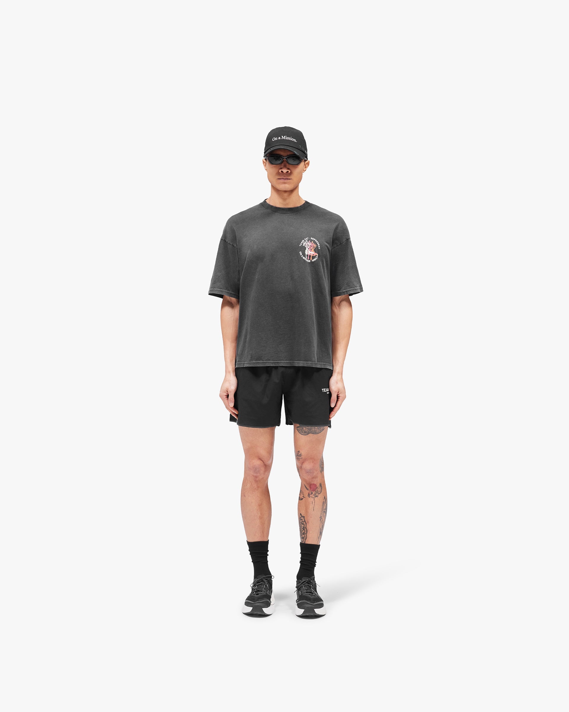 247 Torch Boxy T-Shirt - Washed Black