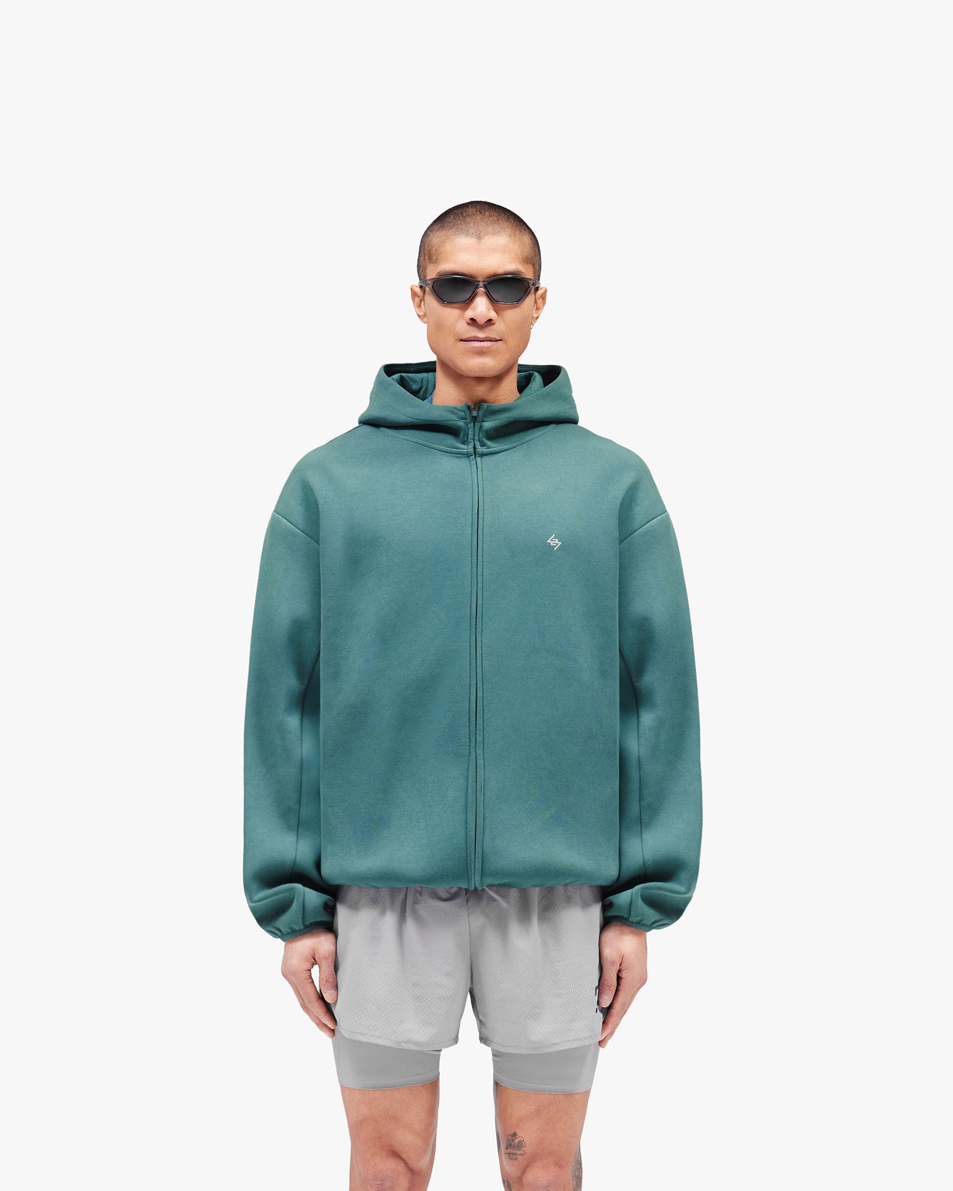 247 Form Zip Hoodie - Teal