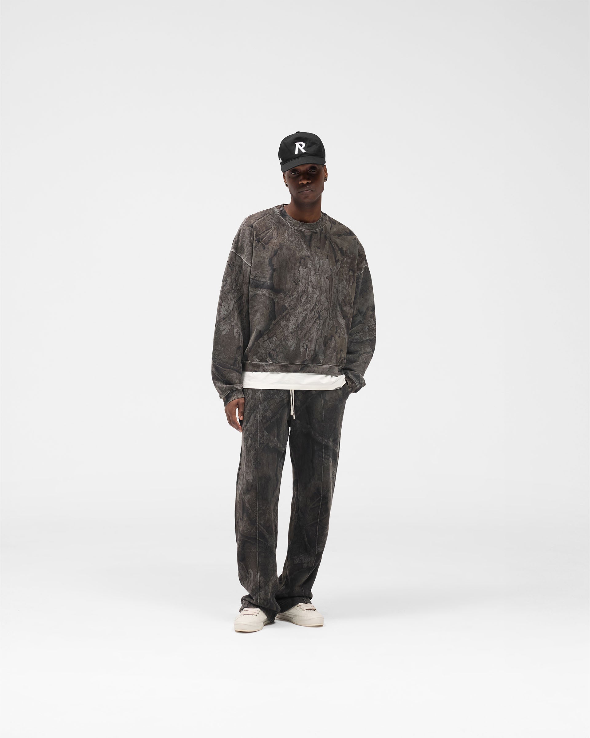 Initial Overdye Realtree® Boxy Sweater - Overdyed Black