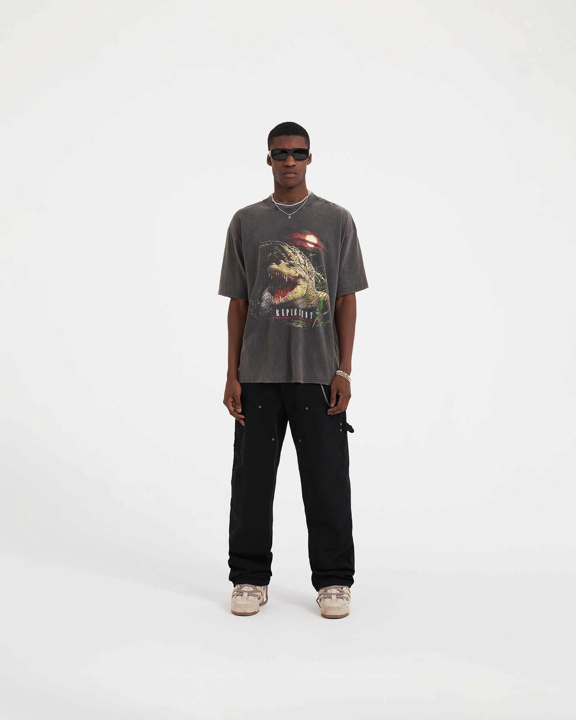 Destructive Appetite T-Shirt | Vintage Grey T-Shirts SS23 | Represent Clo