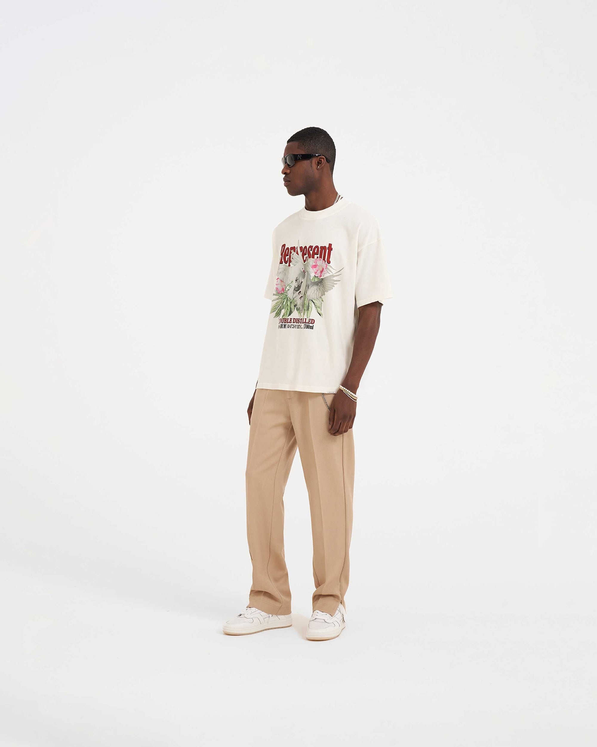 Double Distilled T-Shirt | Flat White T-Shirts SS23 | Represent Clo
