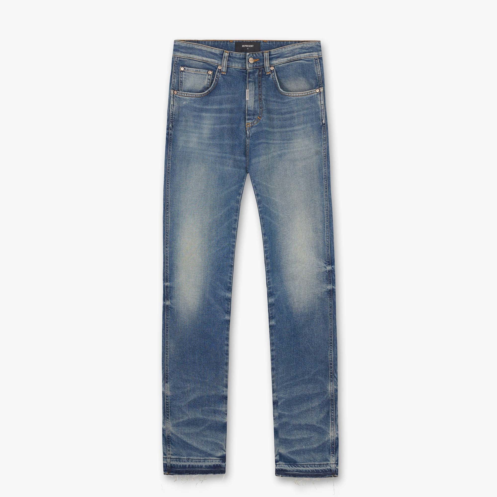 Straight Leg Denim - Vintage Blue