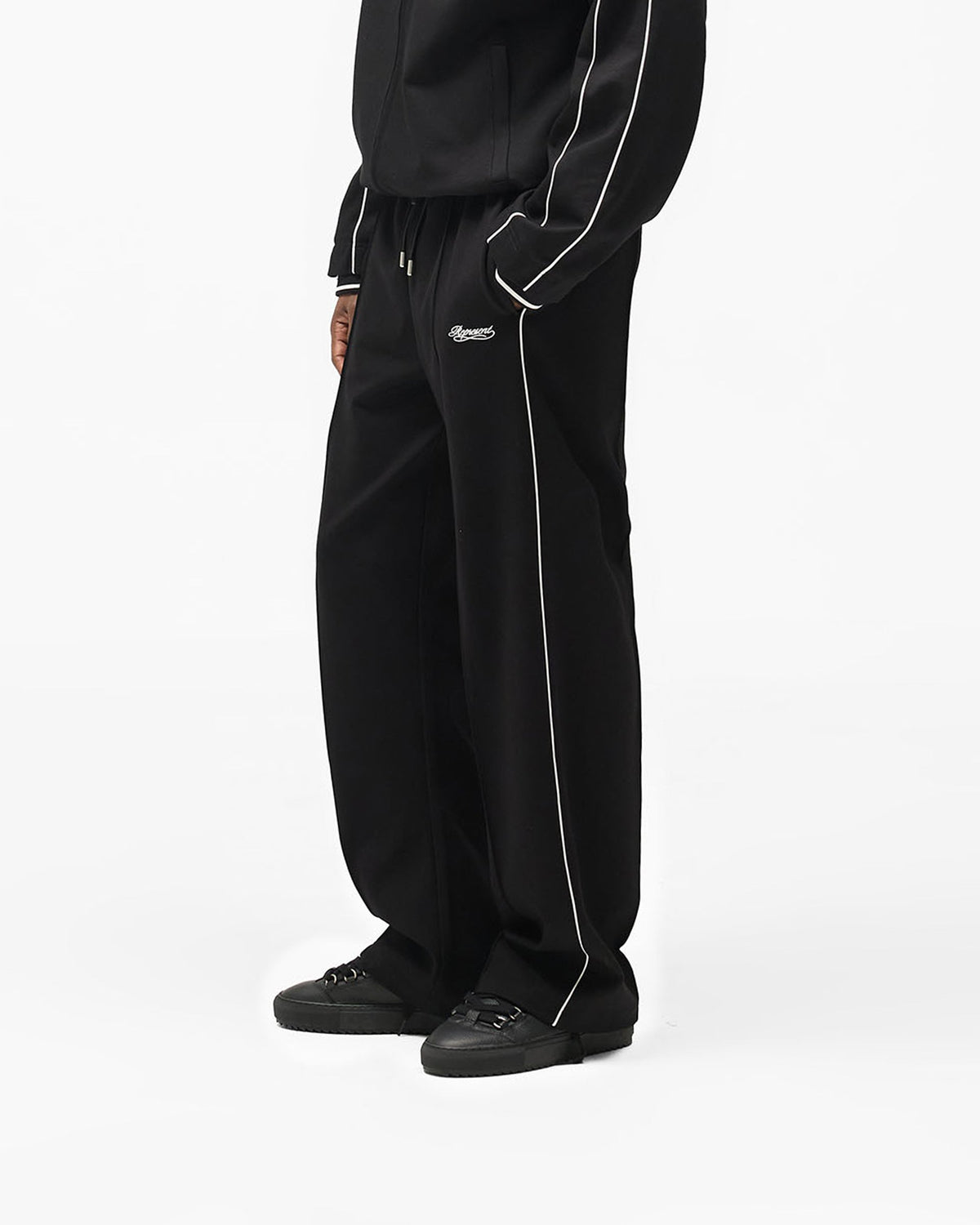 Traxsuit Pant - Black - Cropped Model - Side