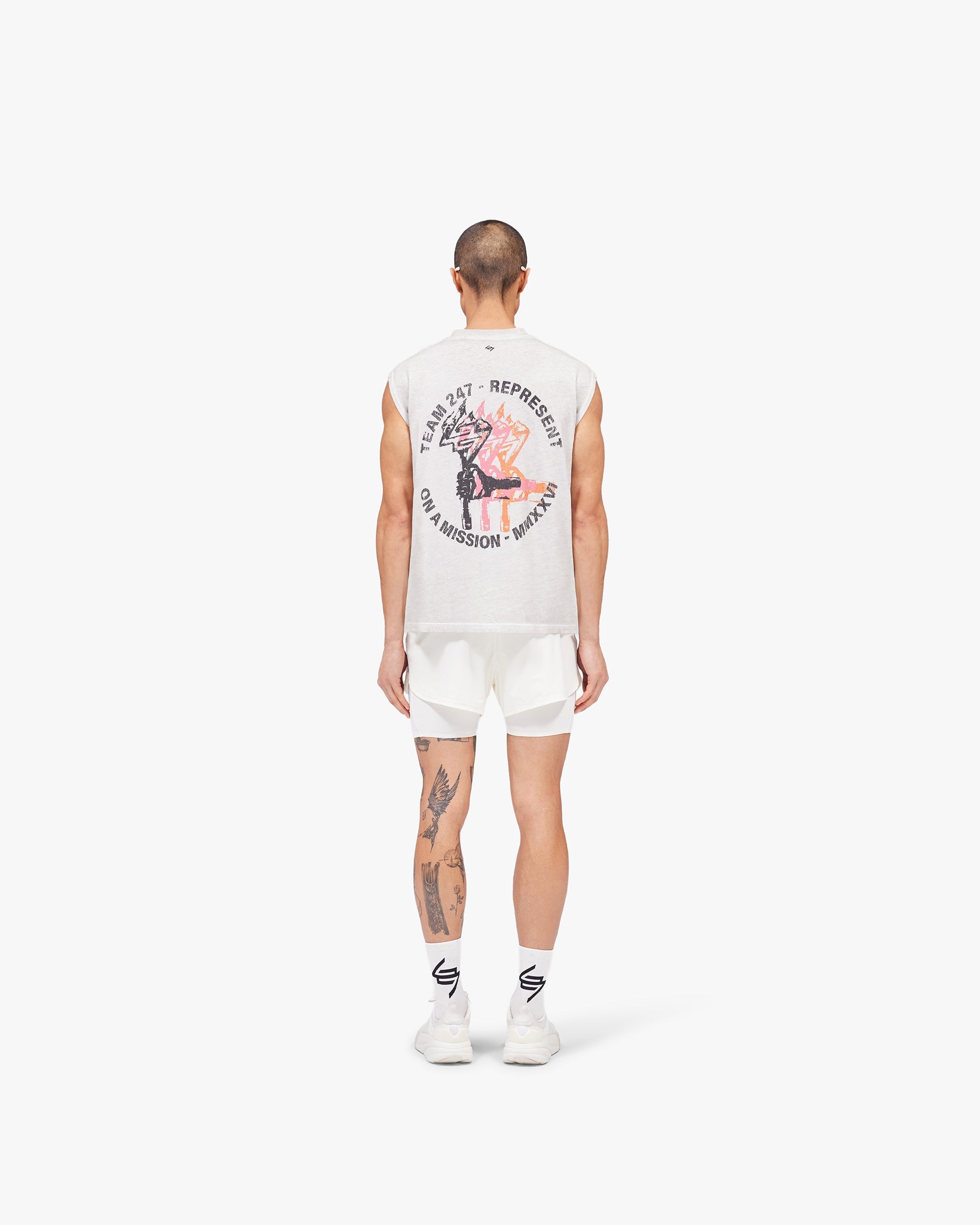 247 Torch Boxy Tank - Bleach Wash