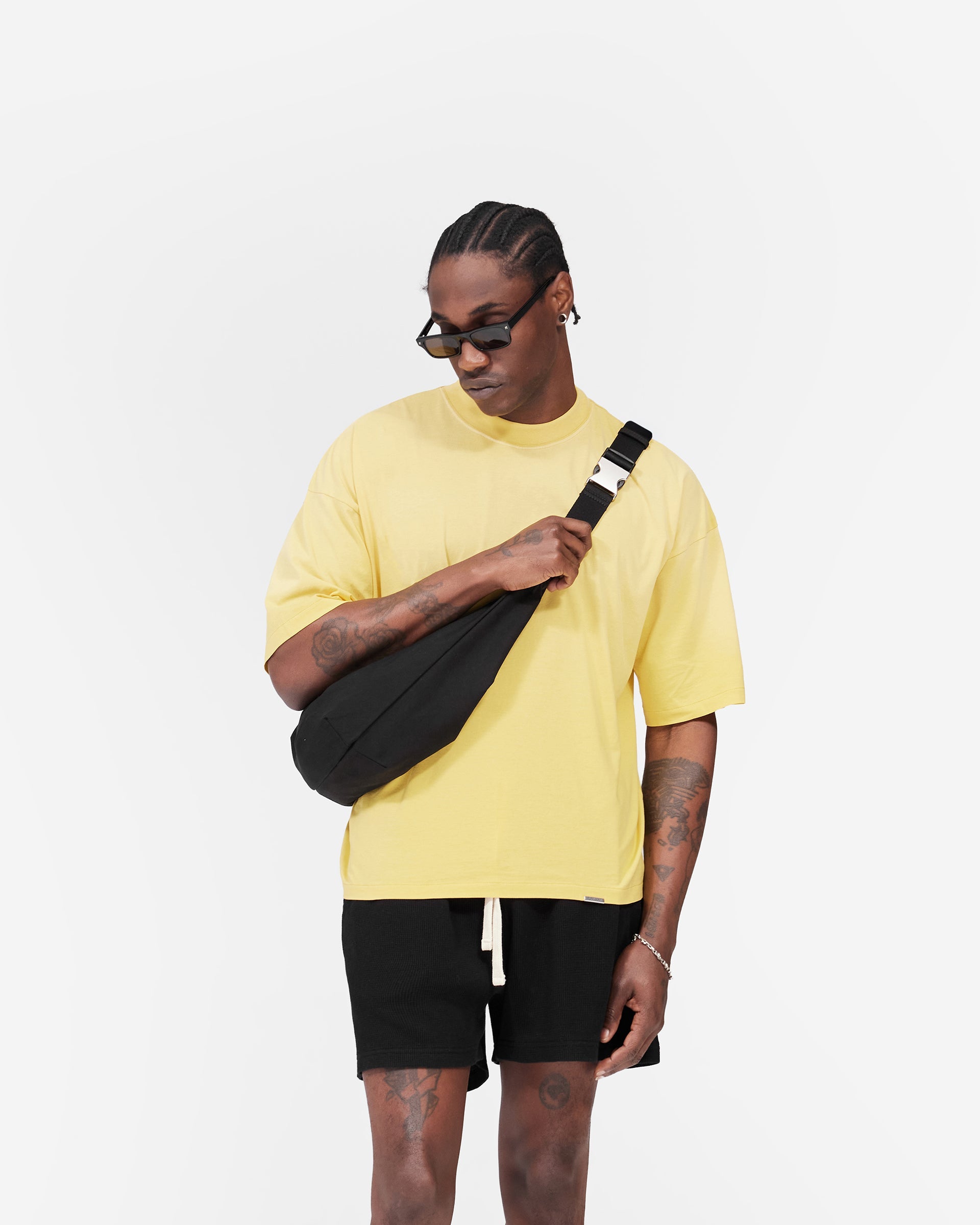 Initial Boxy T-Shirt - Canary Yellow