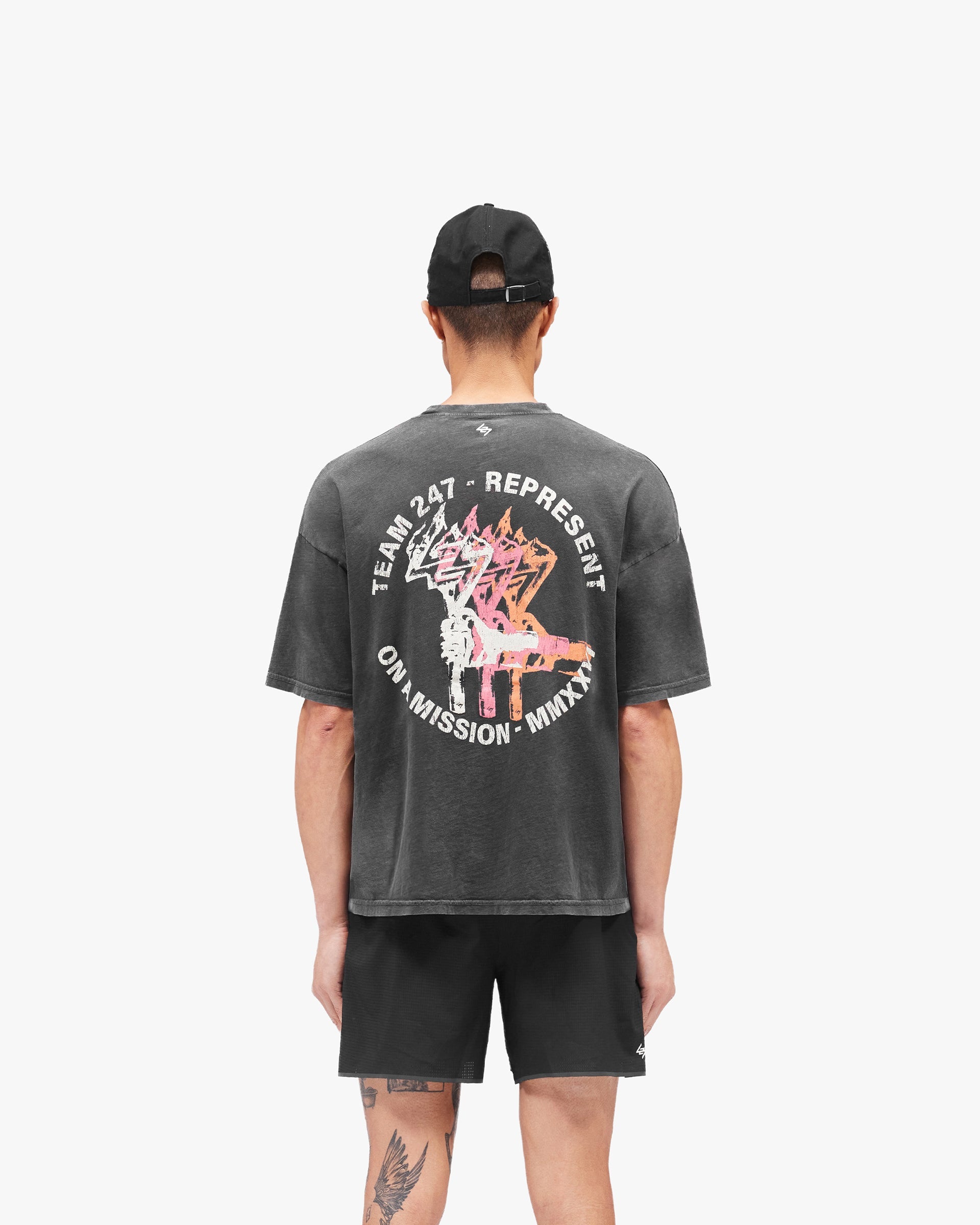 247 Torch Boxy T-Shirt - Washed Black