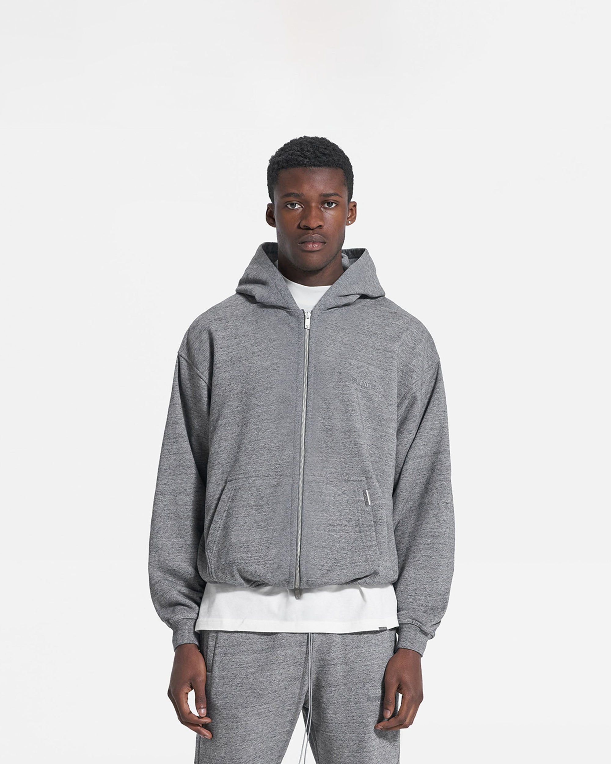 Blank Zip Hoodie | Slate Hoodies BLANKS | Represent Clo