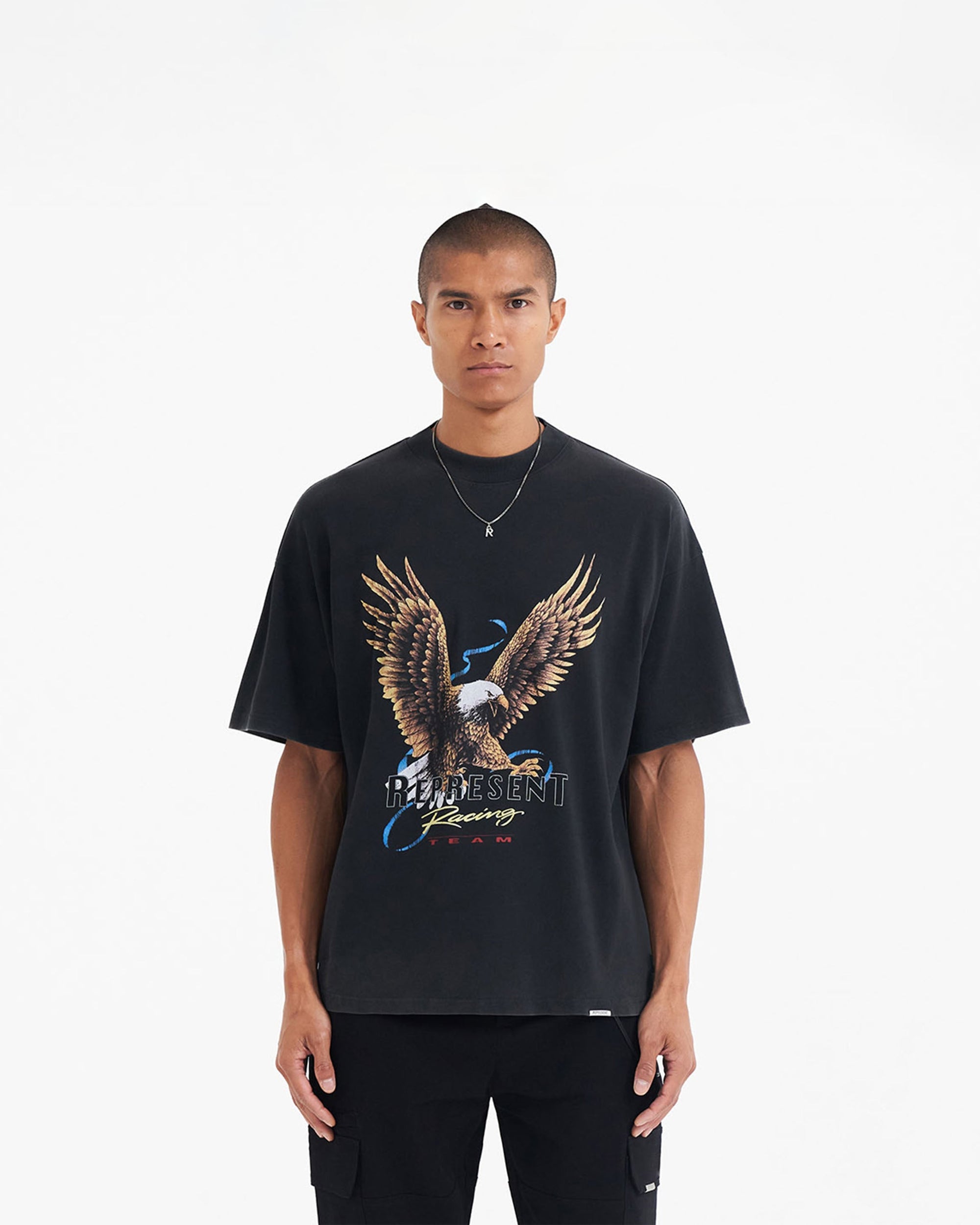 Racing Team Eagle T-Shirt - Vintage Black
