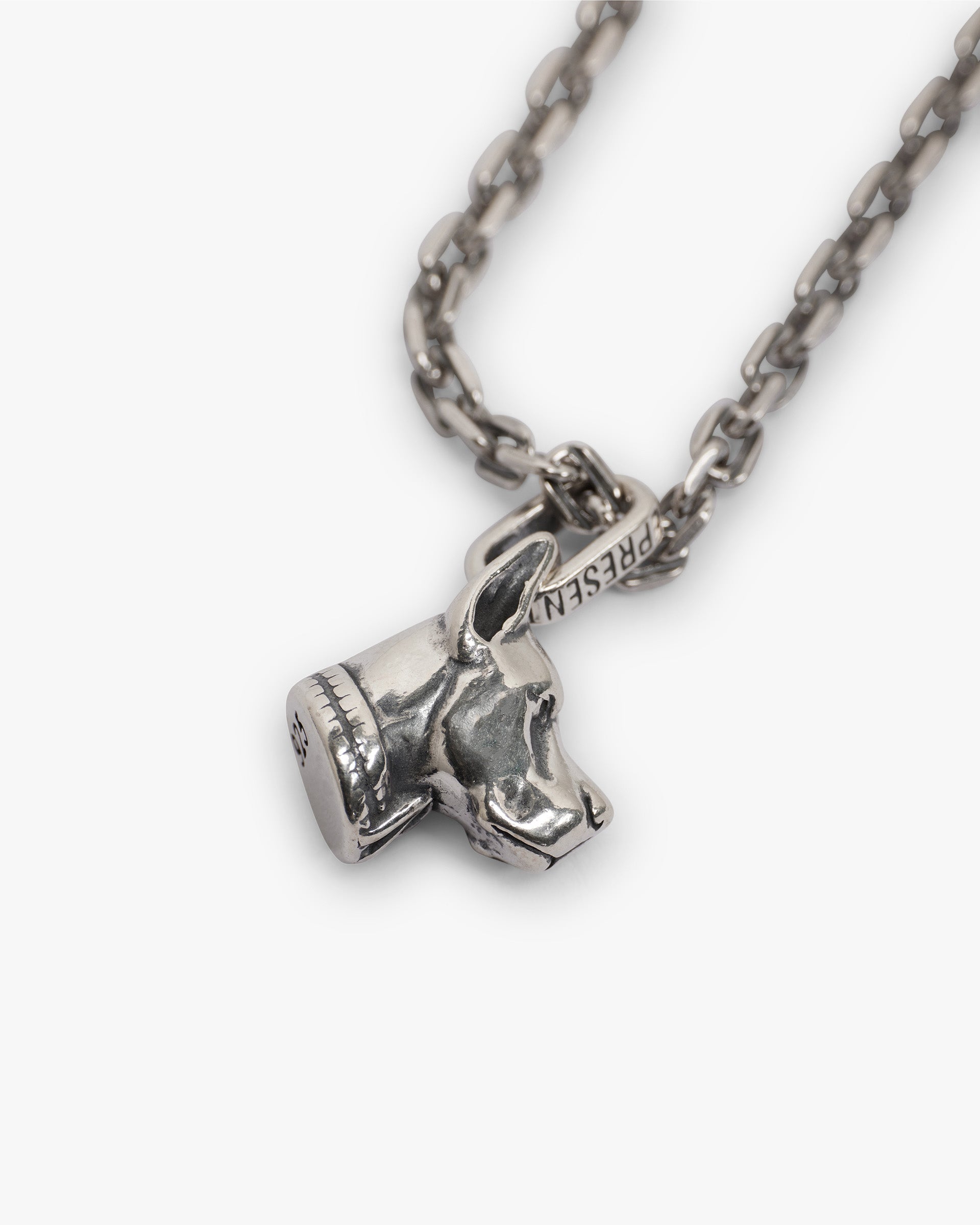 Doberman Pendant Necklace - Silver