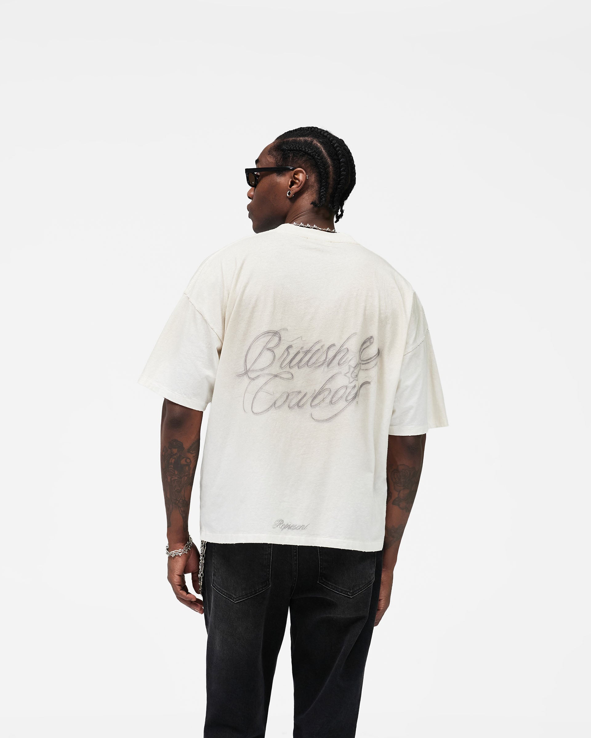 British Cowboys T-Shirt - Washed Ecru