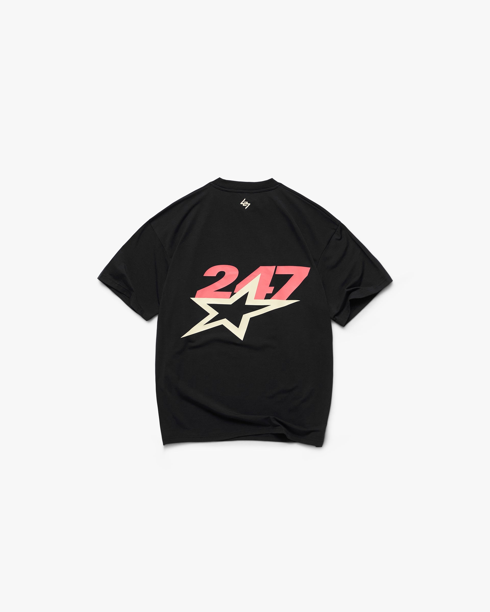 Team 247 Star Oversized T-Shirt - Jet Black