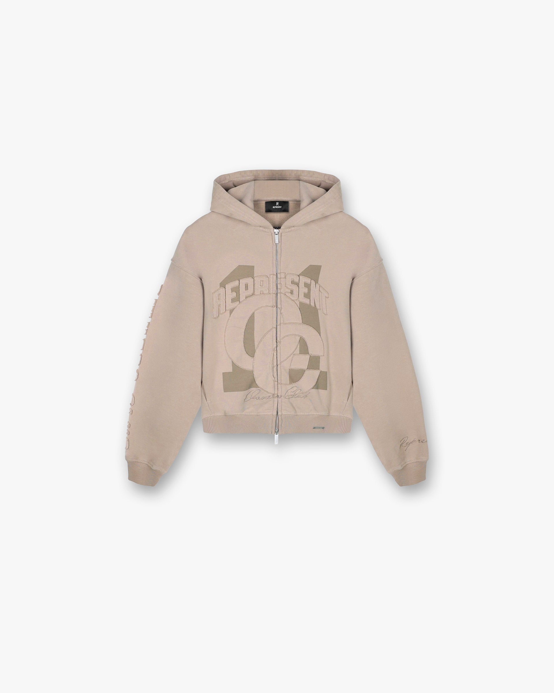 Owners Club 11 Zip Through Hoodie - Portobello