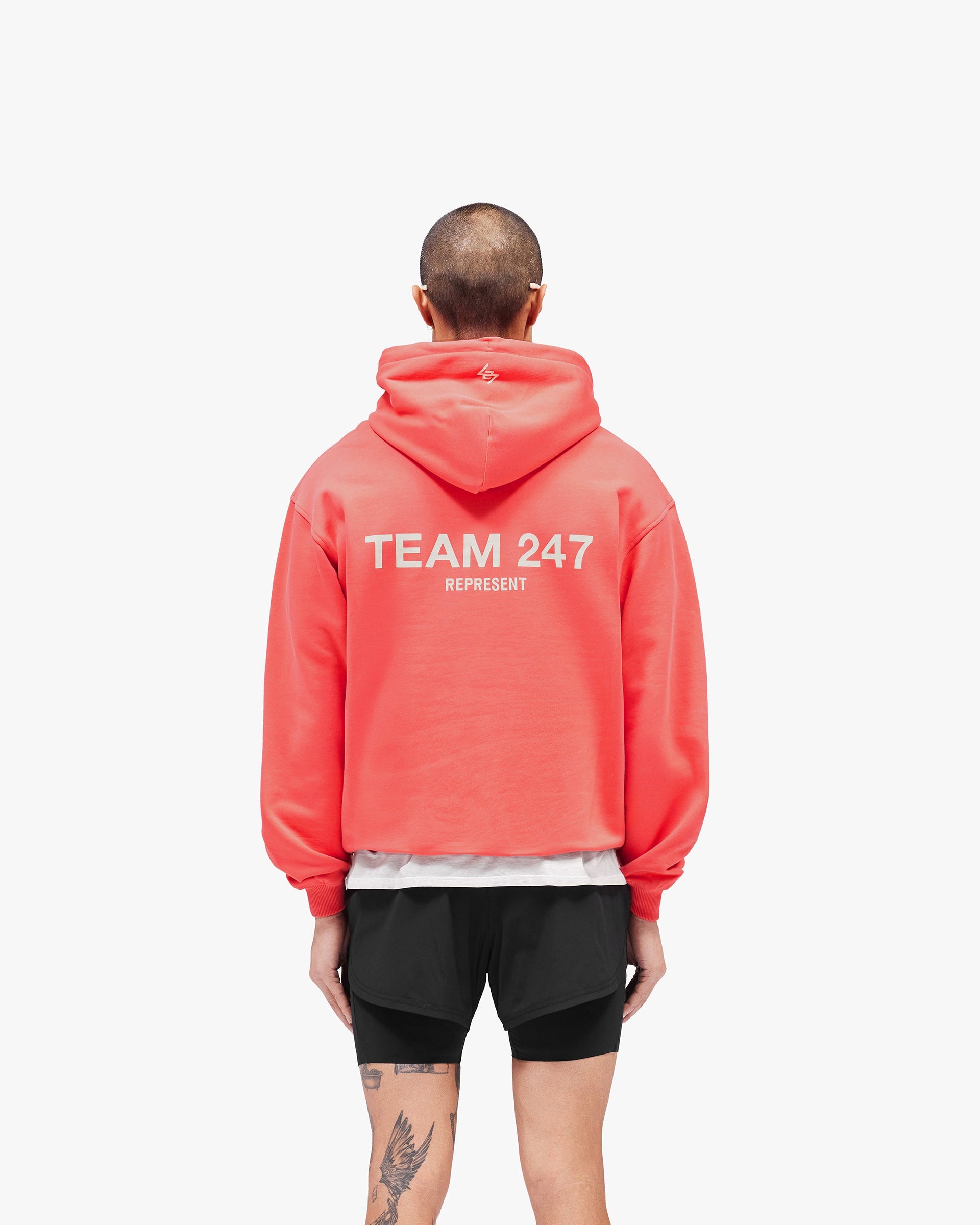 Team 247 Oversized Hoodie  - Racing Red