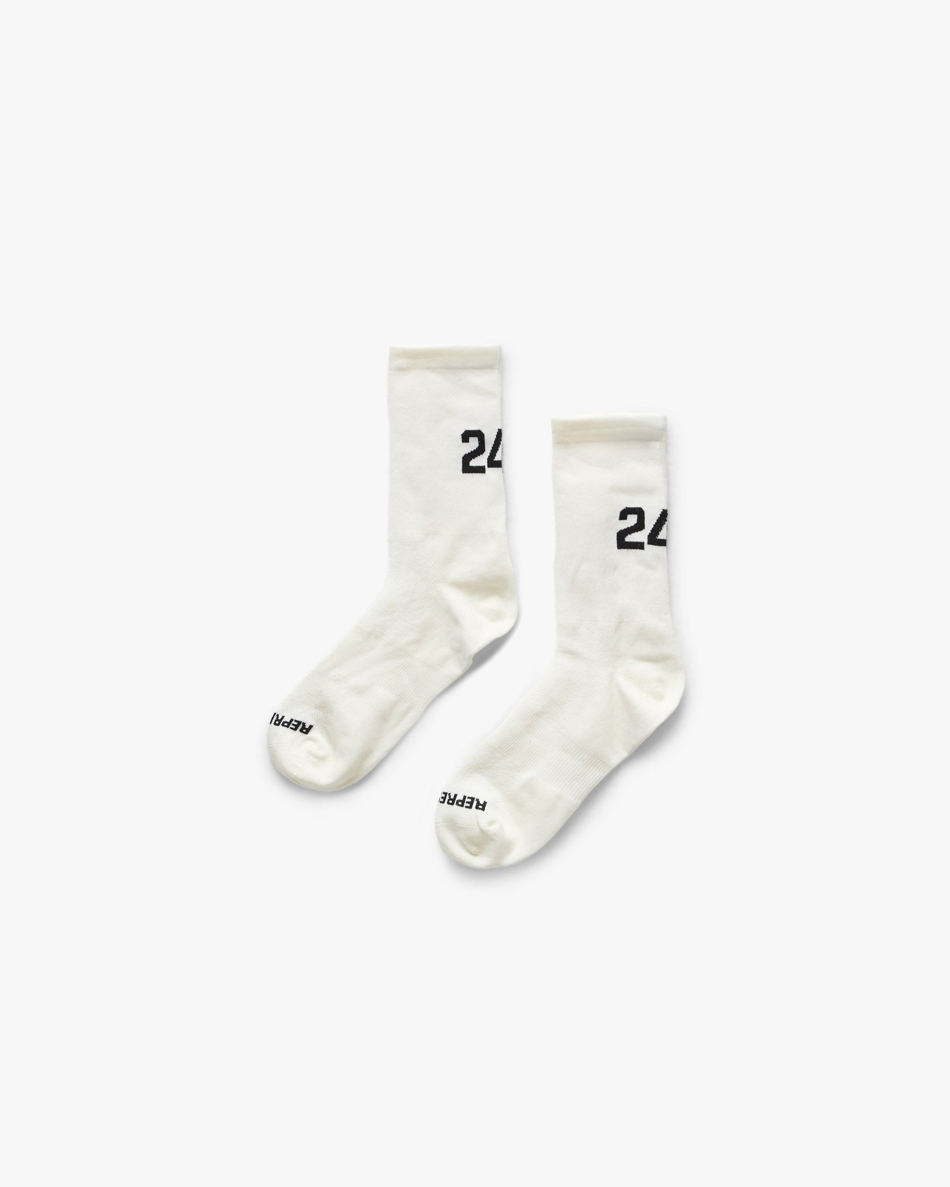 247 Numbers Socks - Flat White
