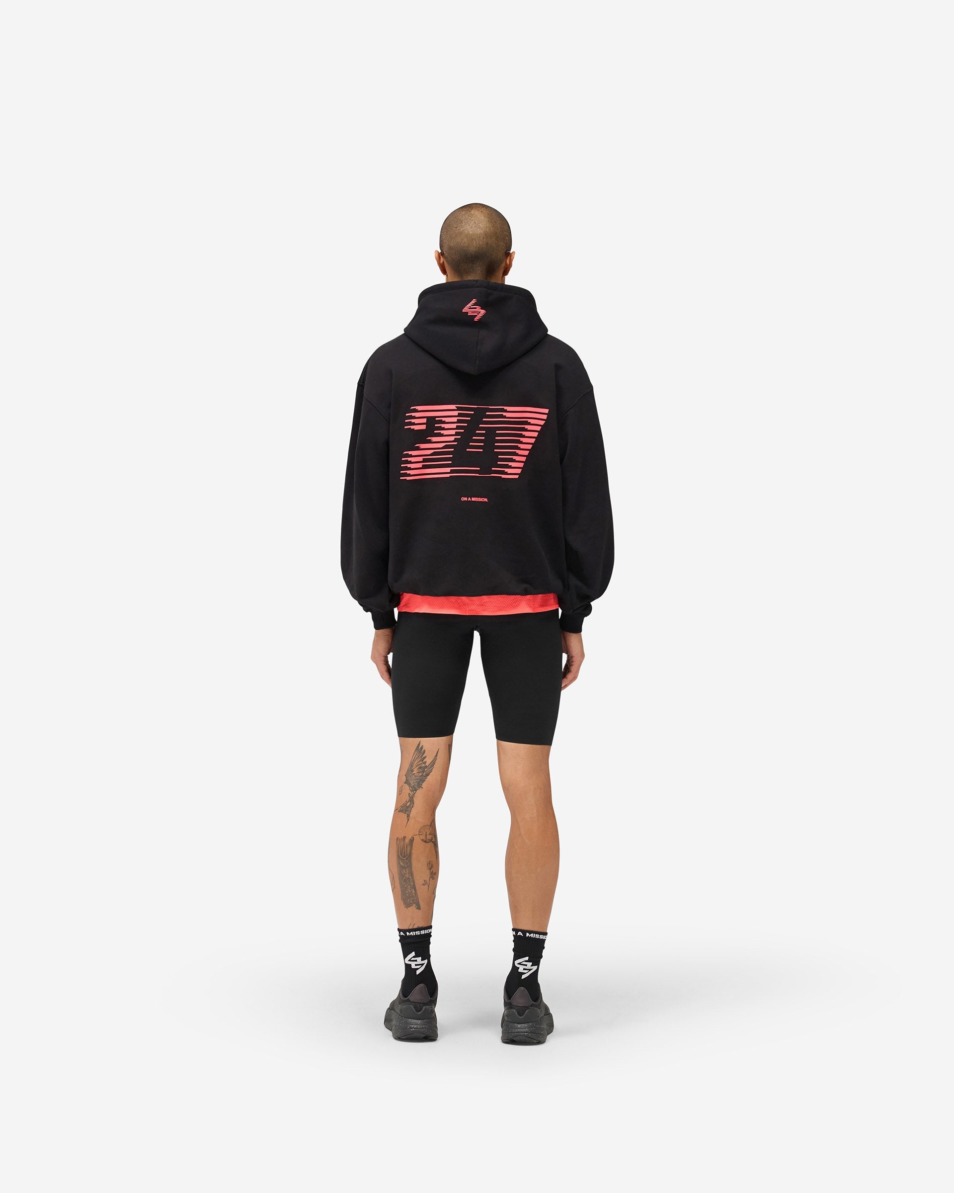 247 New York Hoodie - Black Pink