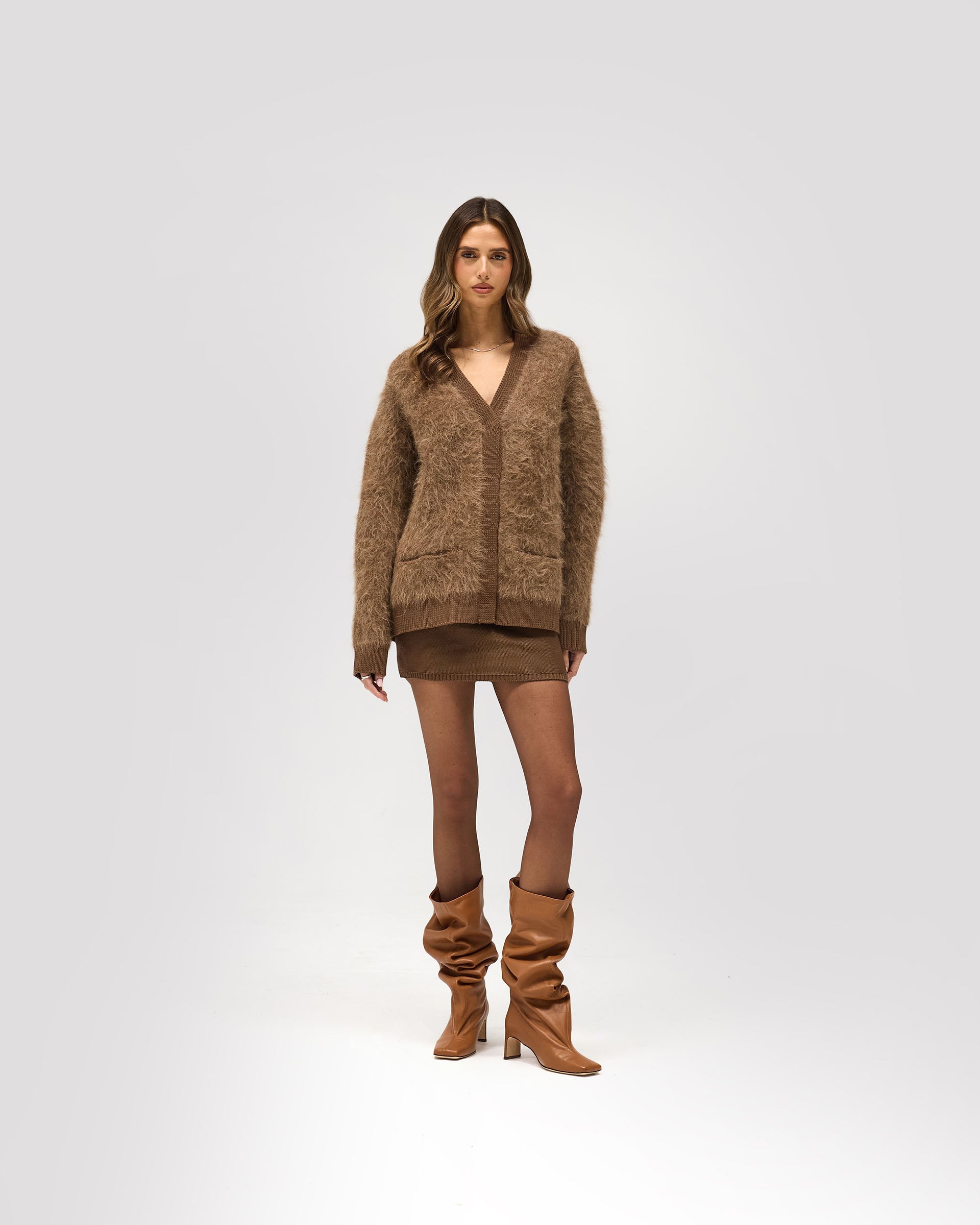 Haze Cardigan - Rich Brown