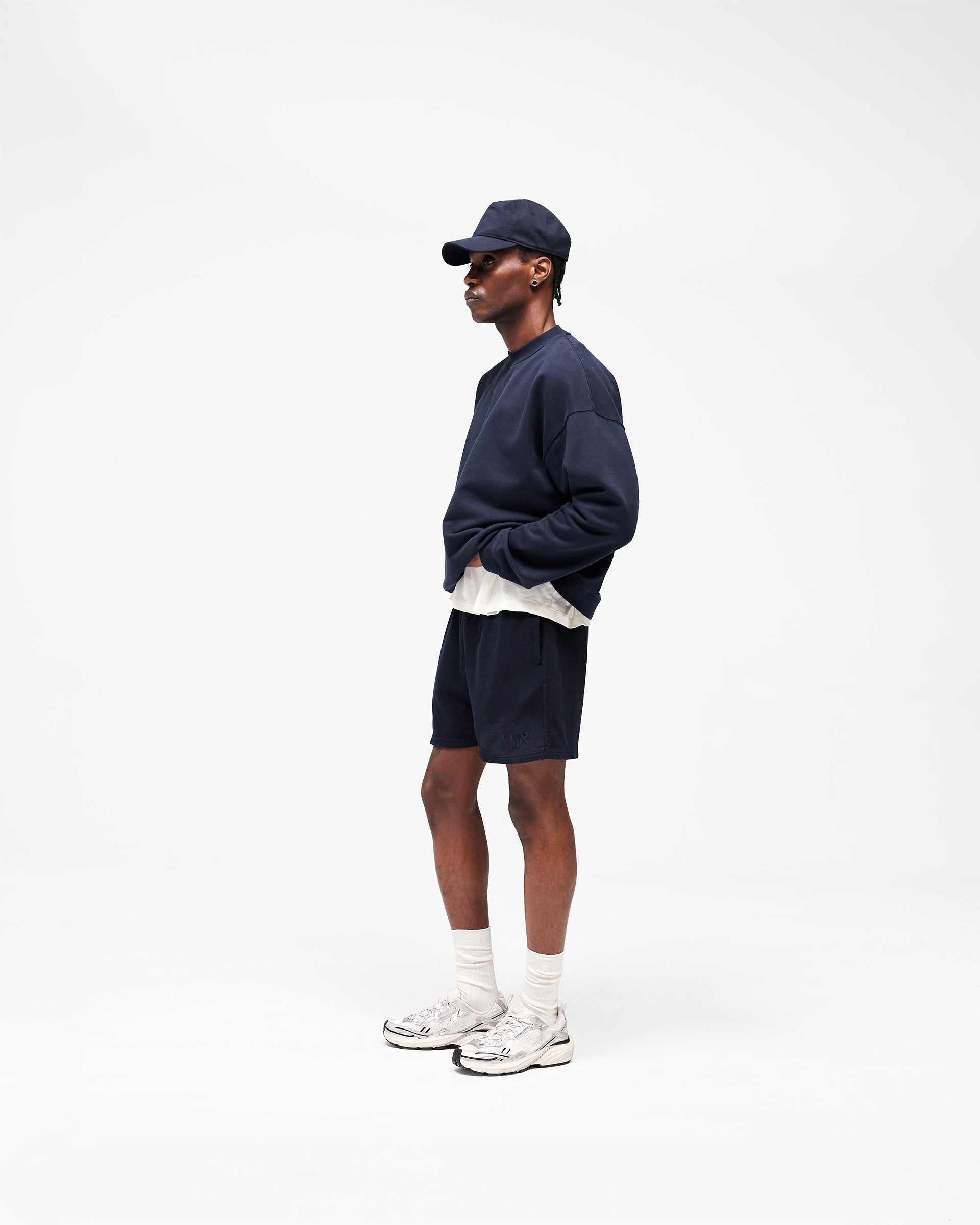 Initial Boxy Sweater - Midnight Navy